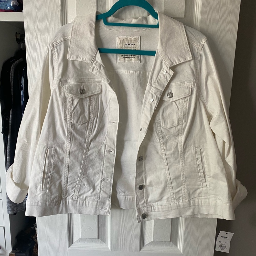 White jean jacket